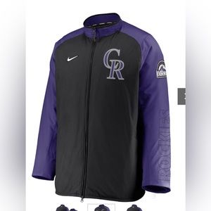 Men's Colorado Rockies Nike Black Authentic Collection Dugout Full-Zip Jacket